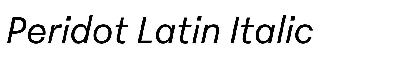 Peridot Latin Italic